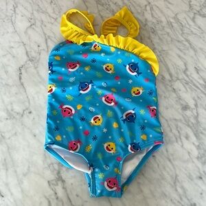 Baby shark. Toddler one piece barhing suit